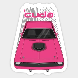 Plymouth Barracuda - Hemi Cuda - 1970 - Moulin Rouge Pink Sticker